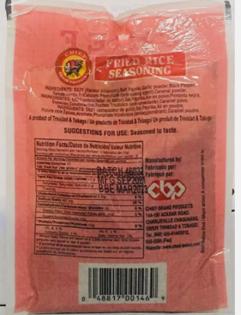 Chief Fried Rice Seasoning 40g