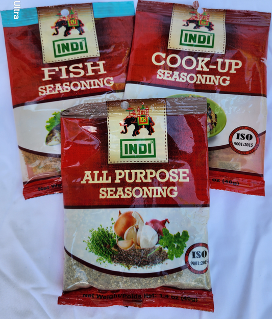 Indi All Purpose, Cook-Up, and Fish Seasoning 40g (3 PACK)