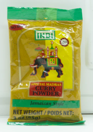 Indi Madras Curry Powder Jamaican Style 3oz